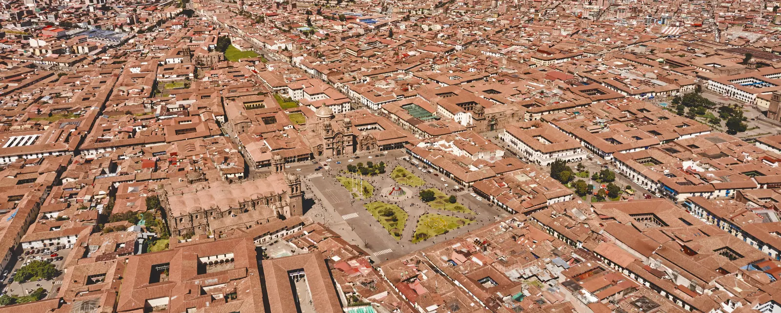 Aerial view of Cusco city, Peru