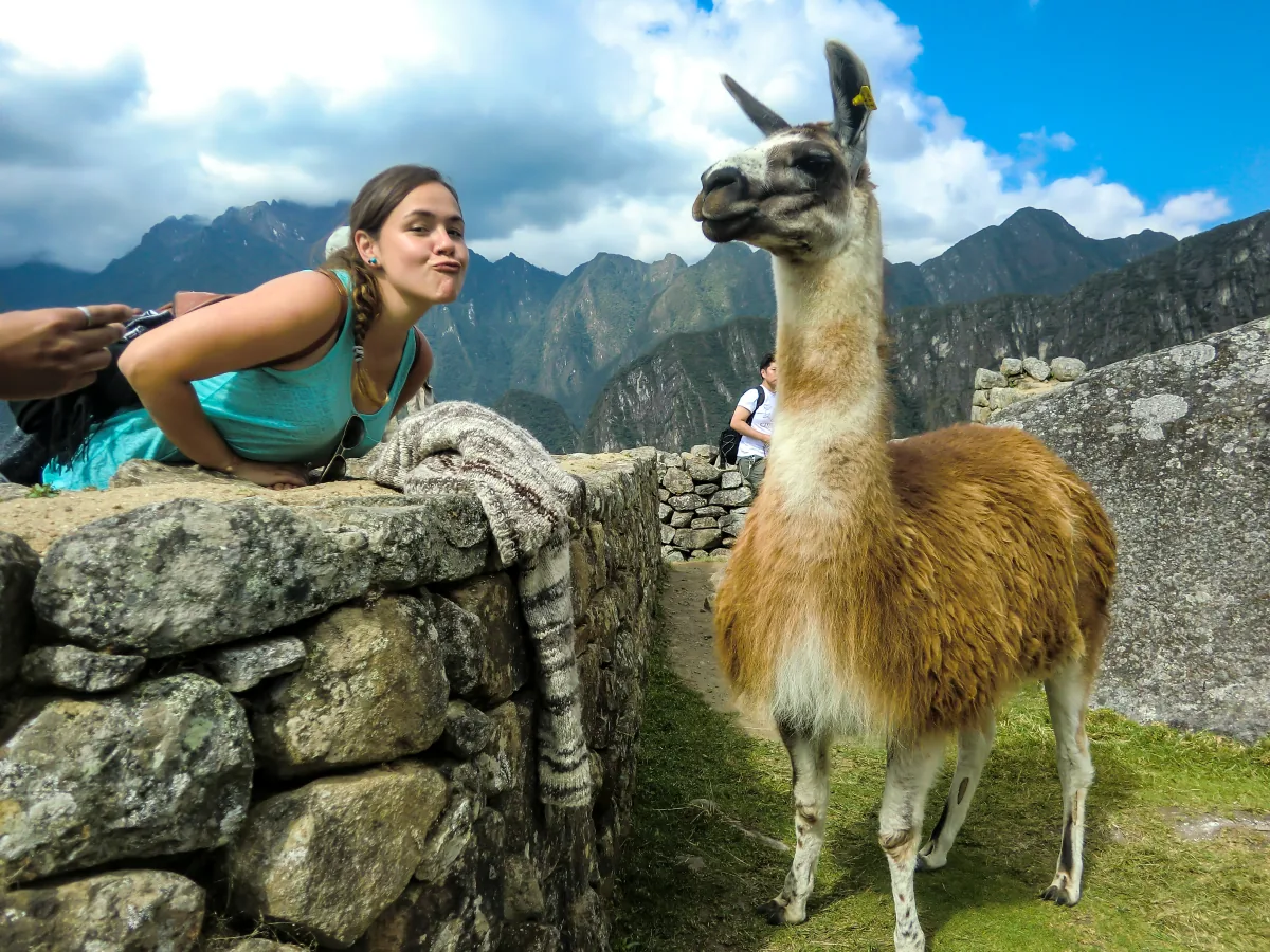Family travel at Machu Picchu, Peru