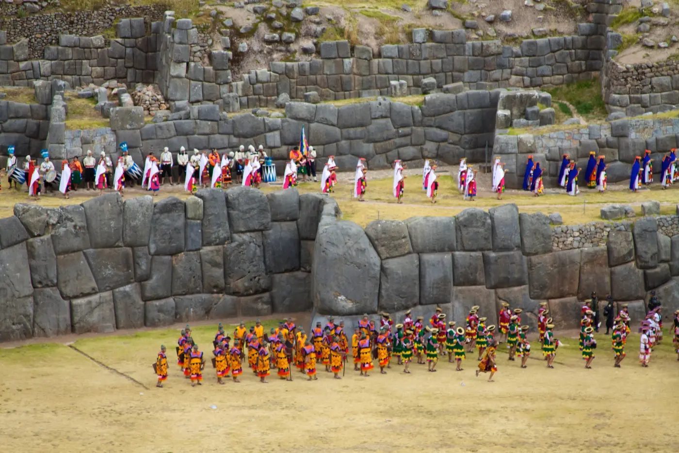 Main ceremony at Sacsayhuamán fortress during Inti Raymi